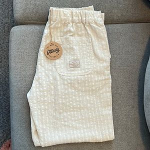 Ottway linen blend off white pants